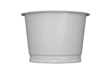 White plastic PP jar isolated on a transparent background.