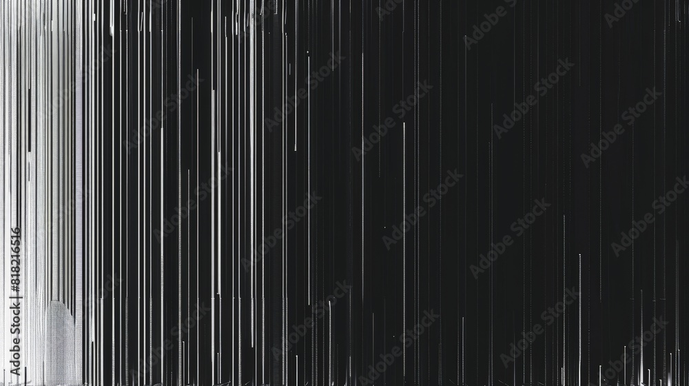 Poster abstract digital artwork depicting technological decay with stark black and white contrasts. ideal f