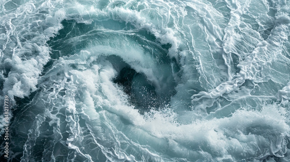 Wall mural the furious whirlpool creates a symphony of sound the crashing waves and rushing water merging into 