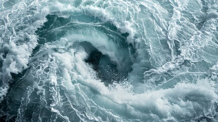 The furious whirlpool creates a symphony of sound the crashing waves and rushing water merging into one.