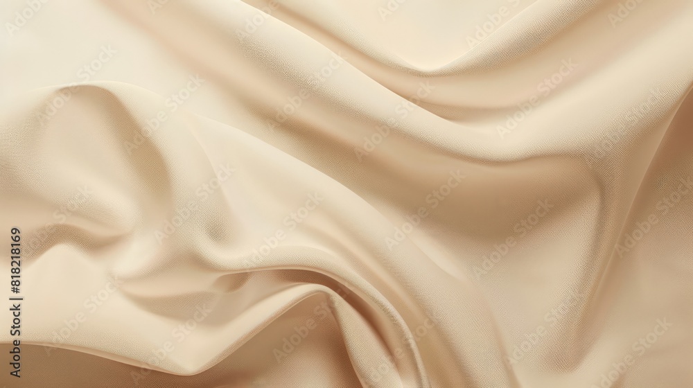 Poster abstract cream fabric texture with soft folds. perfect for artistic, design, and background themes. 