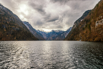 Königsee in the bavarian Alps in Germany