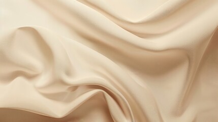 Obraz premium Abstract cream fabric texture with soft folds. Perfect for artistic, design, and background themes. Ideal for digital wallpapers and creative projects