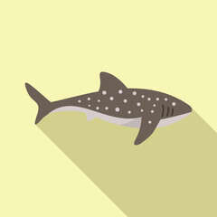 A vector graphic of a whale shark, simple and cute, perfect for educational designs