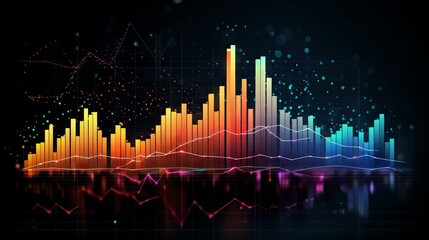 Insightful big data analytics report: graphs & charts illustrating business category distribution on abstract background.


