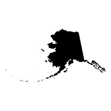 recommend clip art: Alaska is shown in black and white