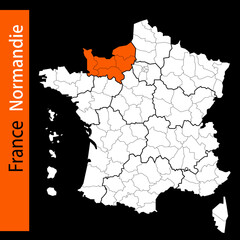 Carte de France / Normandie	