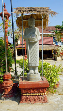 temple in cambodian town campot