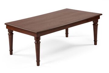 wooden table isolated on white background .dining table .