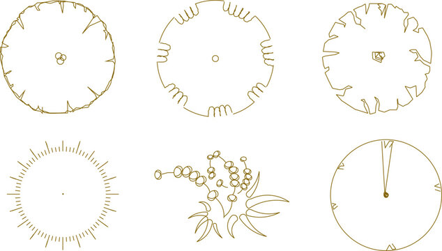 Vector illustration sketch of tree plant logo icon design seen from above for completeness of the plan