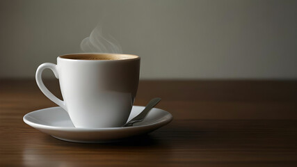 A cup of coffee with copy space for an image