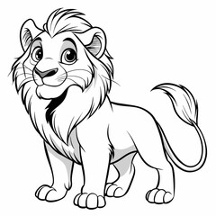 lion cartoon isolated on white