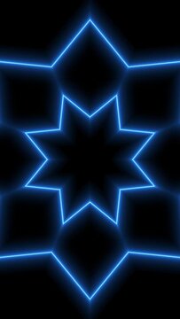 Hypnotic strobe background. Led laser neon lights flickering. Strong crazy moving shapes. Music show opener video