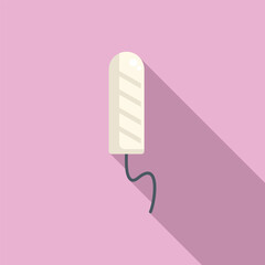 Vector illustration of a minimalist microphone icon with a long shadow, against a pastel pink backdrop
