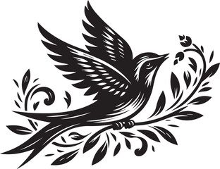 black and white wings