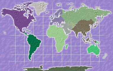 Fototapeta premium World Map Illustration