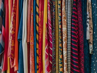 colorful scarves for sale at the market