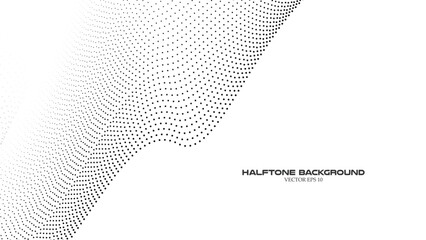 Abstract halftone wave pattern background for backdrop or wallpaper