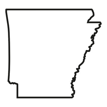 recommend clip art: A white outline of the state of Arkansas