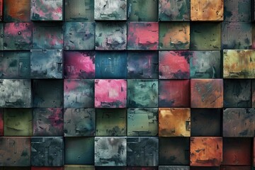 Abstract background of colorful cubes