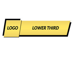 Golden Lower third labelbanner 