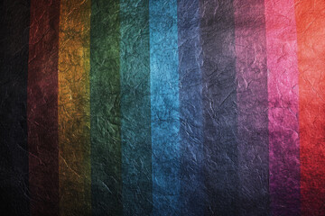 Abstract rainbow colors on a background with grainy texture and blurred edges.
