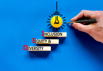 DEI diversity equity and inclusion symbol. Concept words DEI diversity equity and inclusion on...