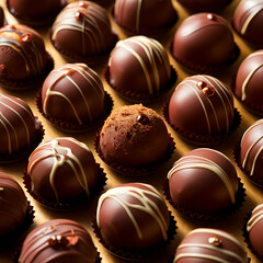 Fototapeta premium World Chocolate Day 3D Rendering with Mint Chocolate of Chocolate Pieces