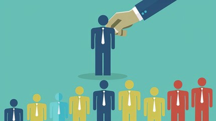 talent management attracting nurturing and retaining skilled employees for business success concept illustration