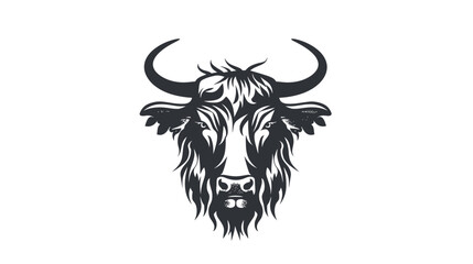 Elegant Buffalo, Cow, Ox, Bull Head Logo Design | Artistic Drawing Inspiration on White Background