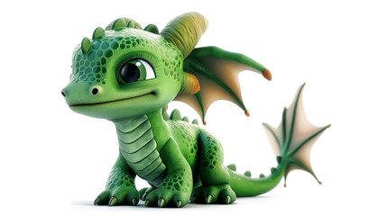 Obraz premium Adorable Baby Dragon Picture for Kids isolated on a transparent background