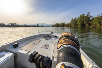 Birdwatching boat trip on river Ebro