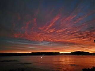 Anochecer en el mar de Finisterre, Galicia
