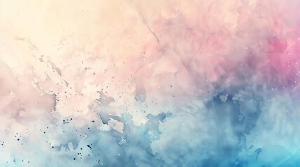 Obraz premium soft pastel watercolor background with delicate splatters and washes dreamy abstract painting texture