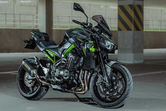 POLAND, Stalowa Wola - May 12, 2024: KAWASAKI Z900 - Sport and fast motorbike