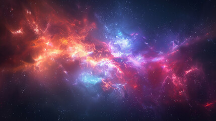 Naklejka premium Exploring the Colorful Cosmos Delving into Space -Galaxies - Clouds and Nebulas