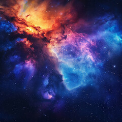 Fototapeta premium Exploring the Colorful Cosmos Delving into Space -Galaxies - Clouds and Nebulas