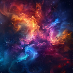 Fototapeta premium Exploring the Colorful Cosmos Delving into Space -Galaxies - Clouds and Nebulas