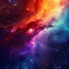 Fototapeta premium Exploring the Colorful Cosmos Delving into Space -Galaxies - Clouds and Nebulas