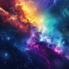 Fototapeta premium Exploring the Colorful Cosmos Delving into Space -Galaxies - Clouds and Nebulas