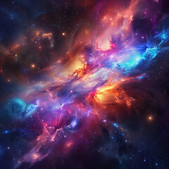 Exploring the Colorful Cosmos Delving into Space -Galaxies - Clouds and Nebulas