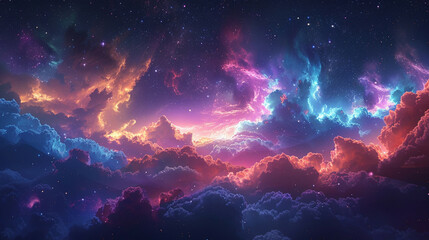 Exploring the Colorful Cosmos Delving into Space -Galaxies - Clouds and Nebulas