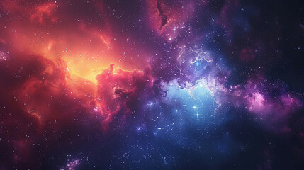 Fototapeta premium Exploring the Colorful Cosmos Delving into Space -Galaxies - Clouds and Nebulas