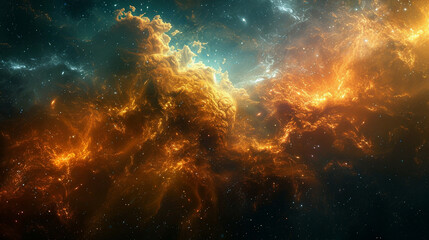 Naklejka premium Exploring the Colorful Cosmos Delving into Space -Galaxies - Clouds and Nebulas