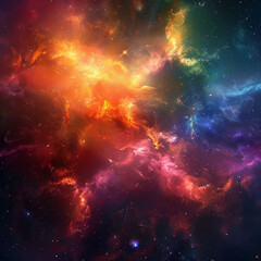 Naklejka premium Exploring the Colorful Cosmos Delving into Space -Galaxies - Clouds and Nebulas