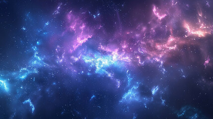 Fantasy Starry Night Sky in Blue and Purple A Magical Journey Through Celestial Colors and Dreamlike Landscapes
