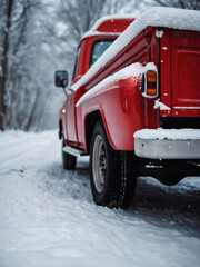 Red Truck Adventure, Winter Wonderland Drive in the Snow