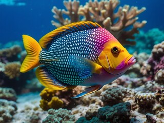 Coral reef fish illustration