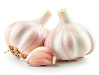 fresh Garlic isolated on white background