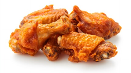 chicken wings on white background